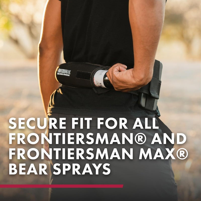 sabre Frontiersman Bear Spray Holster For 7.9 & 9.2 Oz. Canisters, Nylon Chest, Belt, Waist, & 3-in-1 Options Available, Adjustable Straps, Strong Elastic Prevents Canister Loss, Hook & Loop Design - Image 4